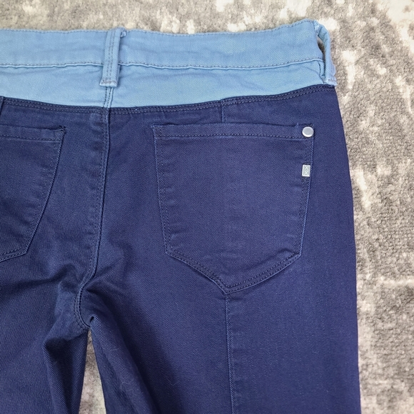 GENETIC DENIM Low Rise Blue Hyde Super Royal Two-tone Skinny - Picture 7 of 16